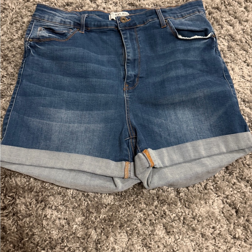 Wax Jean Dark Blue Denim Shorts